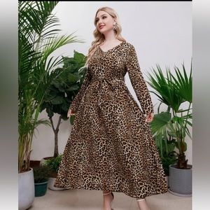 Shein leopard print dress brand new